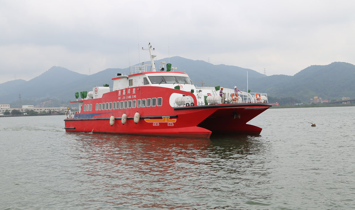 订造:广东最好的263客位铝合金双体客船35米