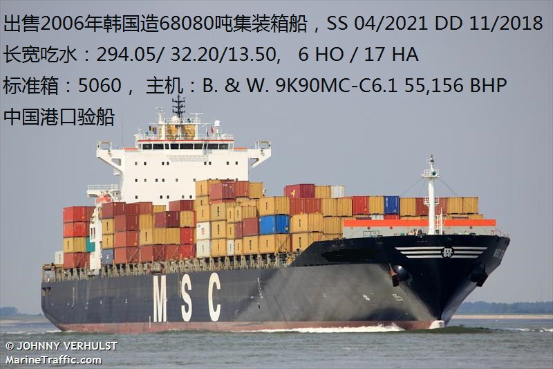 68080吨集装箱船