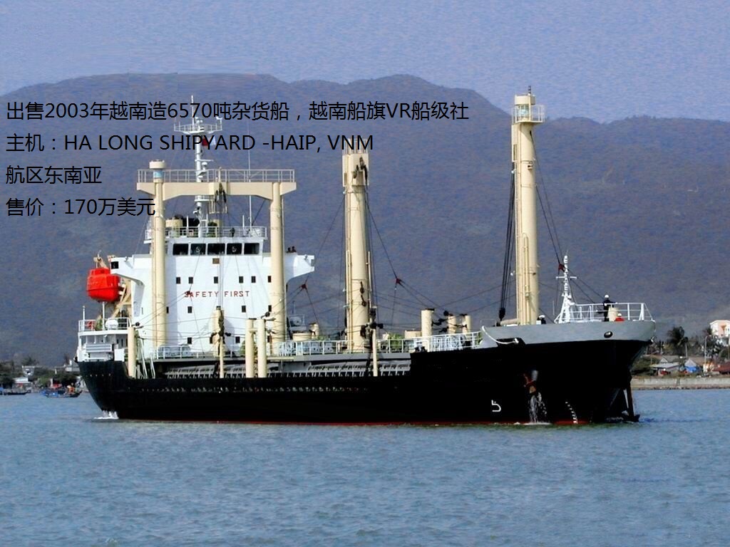 2003越南造6507吨杂货船