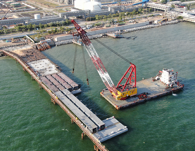 出售2015年东莞建造 350吨全回旋浮吊！