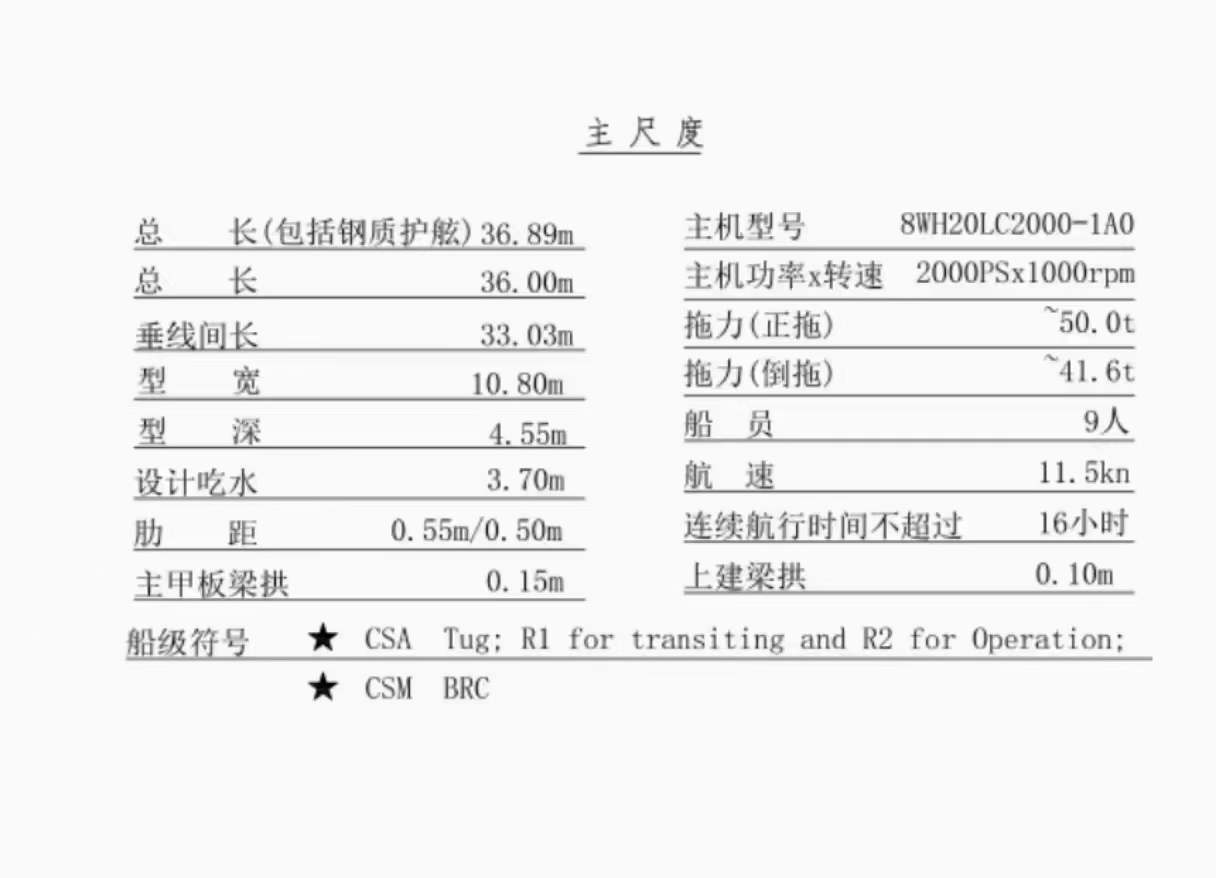 售4000马力拖轮普通拖