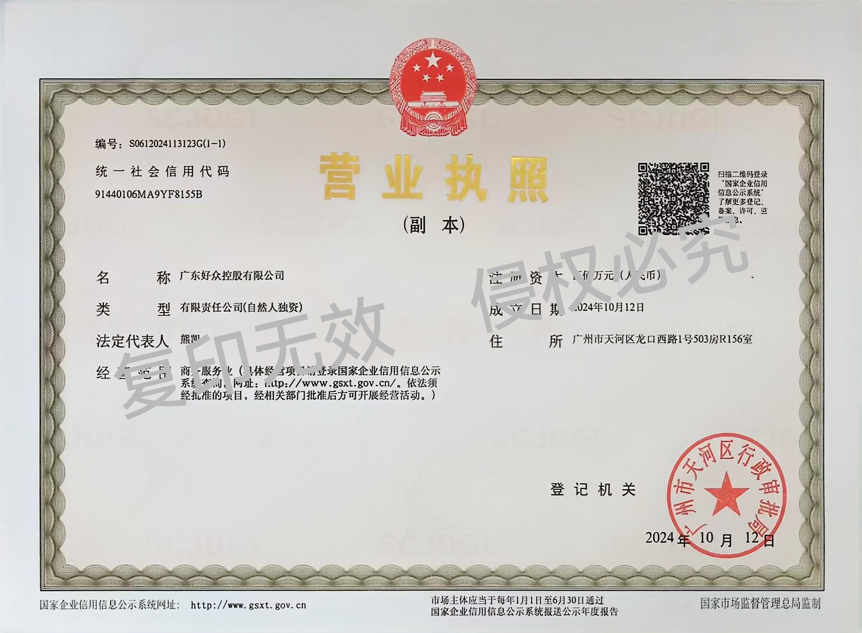 广东好众控股有限公司