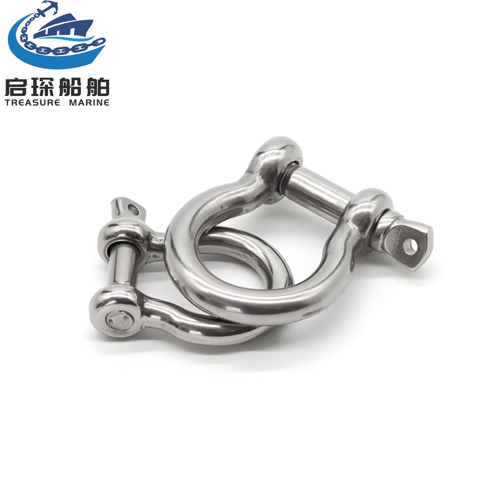 316材质卸扣,不锈钢U型弓形带螺母卸扣 厂家供应