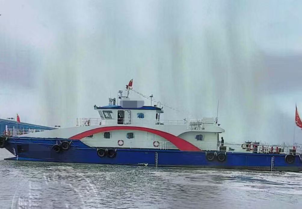 售2023年35米近海双体钢铝交通船