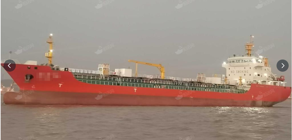出售2022年浙江临海建造7499吨油船